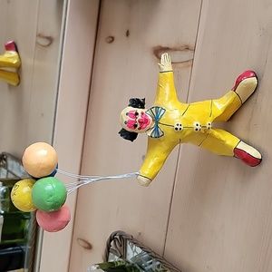 Acapulco Paper Mache Mexican Folk Art Clown W/Balloons